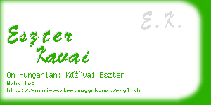 eszter kavai business card